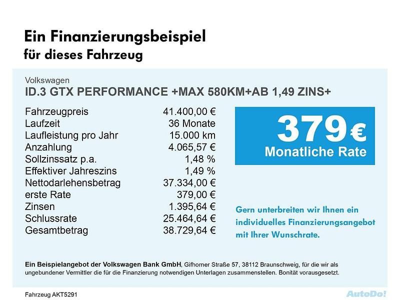 Gebraucht VW ID.3 GTX 239 kW (326 PS) 2025 Gletscherweiss, metallic Kleinwagen