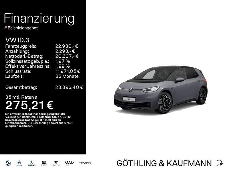 Mondsteingrau Gebraucht 2022 VW ID.3 Pro Performance Kleinwagen | 22.930 € (Guter Preis) - Bild 1/4
