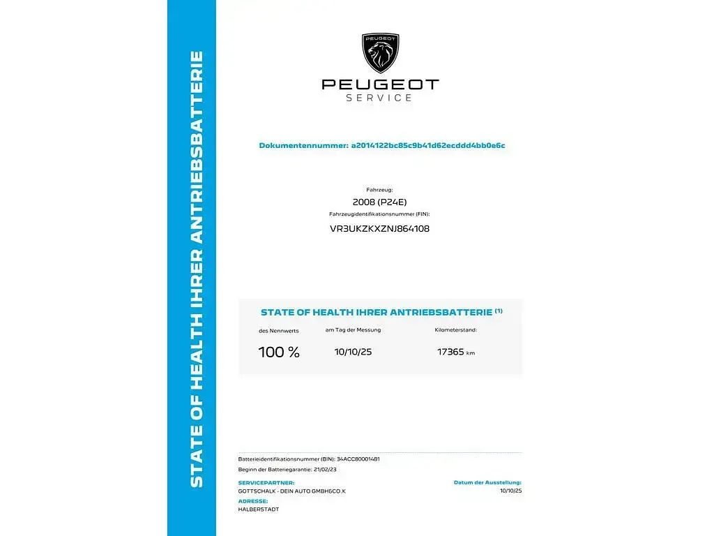 Gebraucht Peugeot e-2008 GTi 100 kW (136 PS) 2023 Schwarz SUV