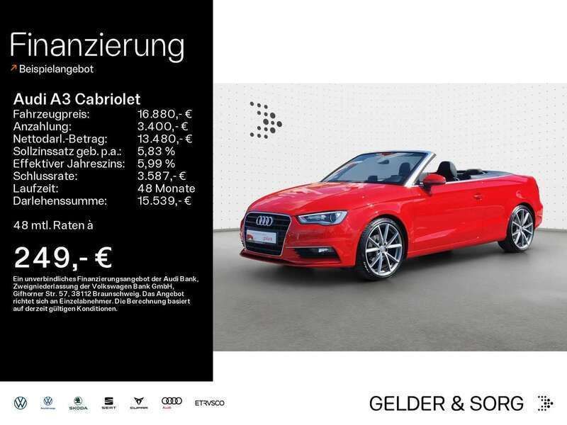 Misanorot perleffekt Gebraucht 2016 Audi A3 Cabriolet Ambition Cabrio | 16.880 € (Guter Preis) - Bild 1/4