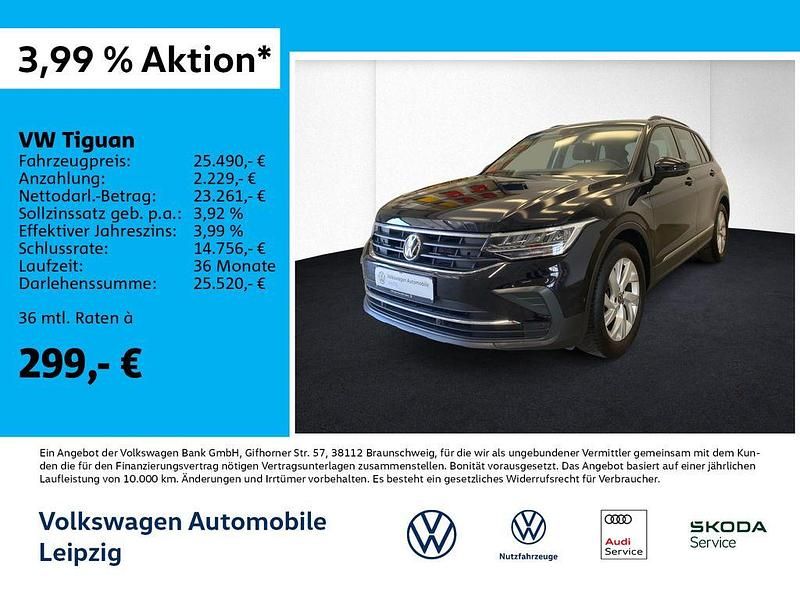 Deep black perleffekt Gebraucht 2021 VW Tiguan Life SUV | 25.490 € (Guter Preis) - Bild 1/3