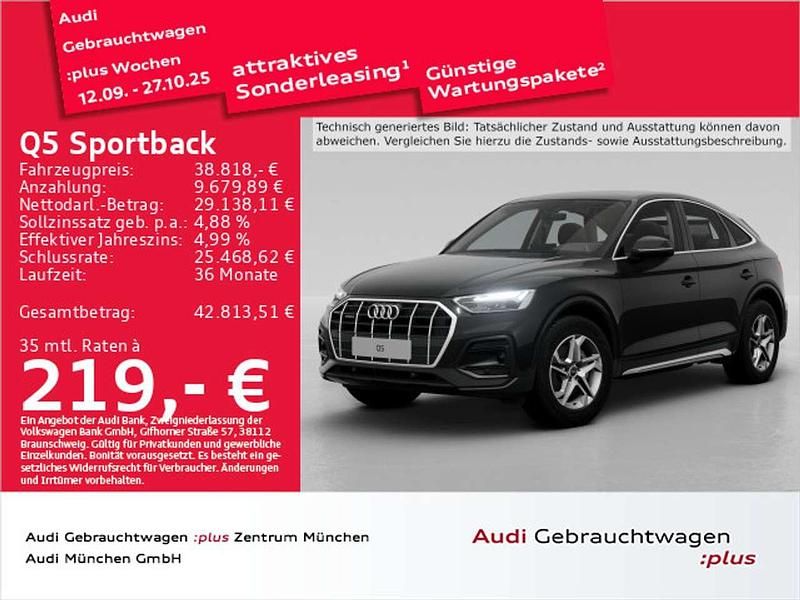 Brillantschwarz Gebraucht 2023 Audi Q5 Advanced SUV | 38.818 € (Guter Preis) - Bild 1/2
