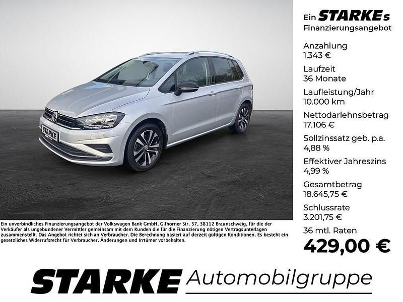 Schwarz Gebraucht 2019 VW Golf Sportsvan IQ Drive Van / Kleinbus | 18.449 € (Fairer Preis) - Bild 1/4