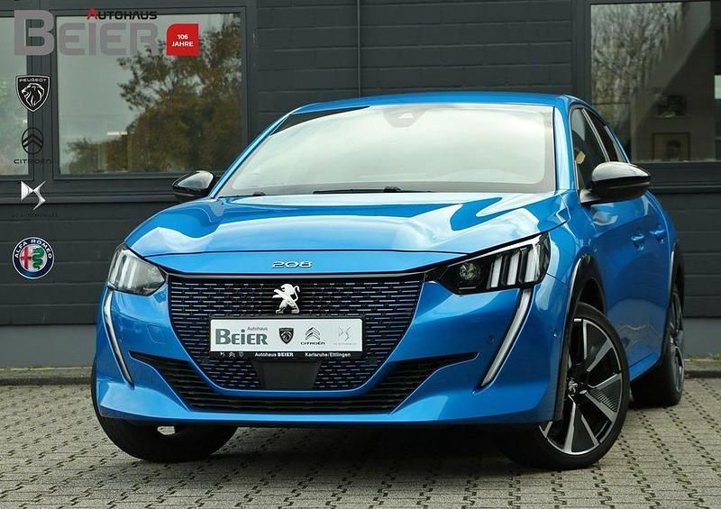 Blau Gebraucht 2022 Peugeot e-208 GT Kleinwagen | 18.680 € (Fairer Preis) - Bild 1/4