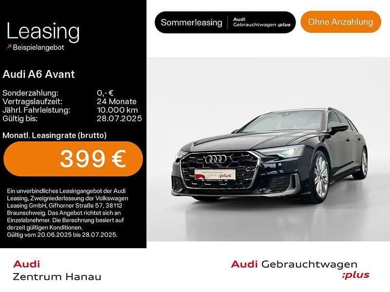 Mythosschwarz metallic Gebraucht 2024 Audi A6 S-Line Kombi | 53.689 € - Bild 1/4