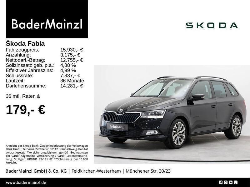 Blackmagic perleffekt (metallic) Gebraucht 2022 Skoda Fabia Ambition Kombi | 15.930 € (Fairer Preis) - Bild 1/3