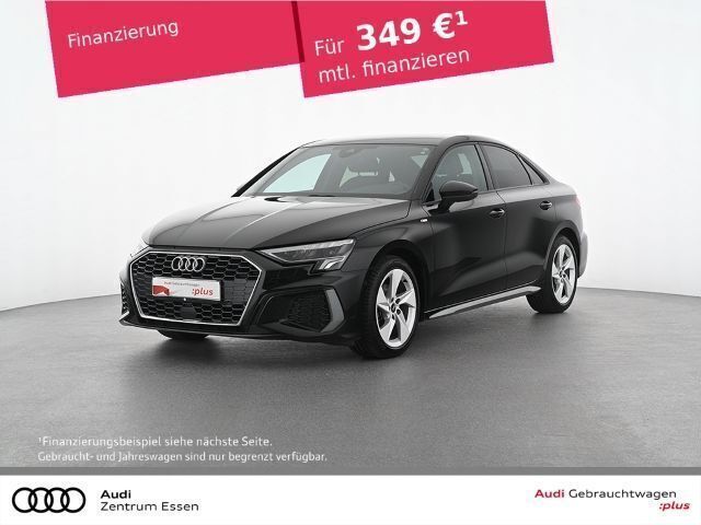 Mythosschwarz metallic Gebraucht 2022 Audi A3 S-Line Limousine | 29.780 € (Fairer Preis) - Bild 1/3
