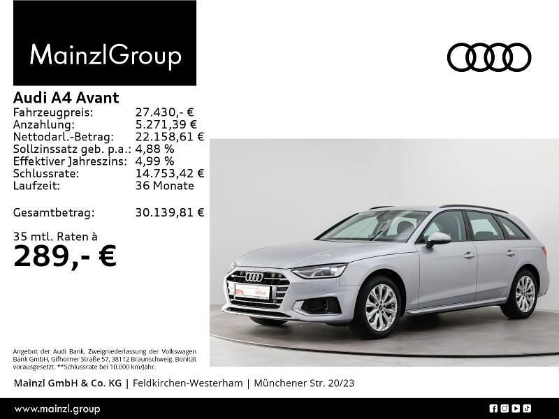 Silber Gebraucht 2022 Audi A4 Ambiente Kombi | 26.360 € (Fairer Preis) - Bild 1/3