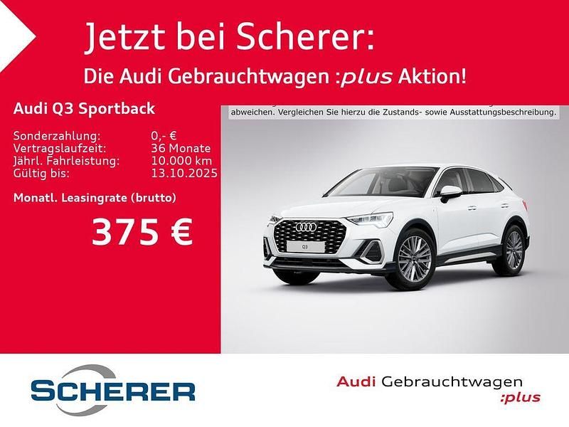 Gletscherweiß metallic (metallic) Gebraucht 2025 Audi Q3 Sportback Ambiente SUV | 43.720 € (Etwas zu teuer) - Bild 1/3