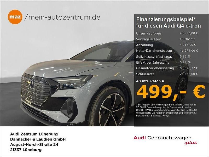 Kieselgrau Gebraucht 2024 Audi Q4 Sportback e-tron S-Line SUV | 45.990 € (Fairer Preis) - Bild 1/4