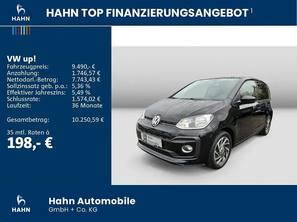 Gebraucht VW up! Sound 90 PS (66 kW) 2017 Black pearl Kleinwagen