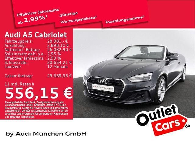 Manhattangrau metallic Gebraucht 2020 Audi A5 Cabriolet Basis Cabrio | 28.981 € (Fairer Preis) - Bild 1/1