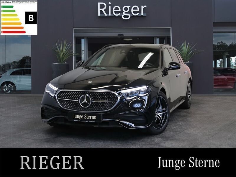 Black metallic Gebraucht 2024 Mercedes E300 Night Kombi | 63.489 € (Fairer Preis) - Bild 1/4