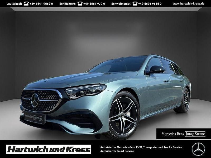 Verdesilber lack Gebraucht 2024 Mercedes E300 Advanced Plus Kombi | 56.390 € (Superpreis) - Bild 1/4