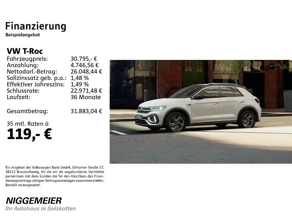 Gebraucht VW T-Roc Cabriolet R-line 150 PS (110 kW) 2025 Pure white SUV