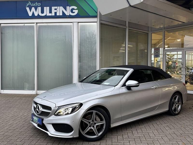 Silber Gebraucht 2018 Mercedes C180 AMG line Cabrio | 25.490 € (Fairer Preis) - Bild 1/4