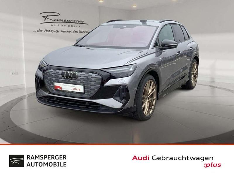 Taifungrau metallic Gebraucht 2021 Audi Q4 e-tron S-Line SUV | 34.880 € (Fairer Preis) - Bild 1/3
