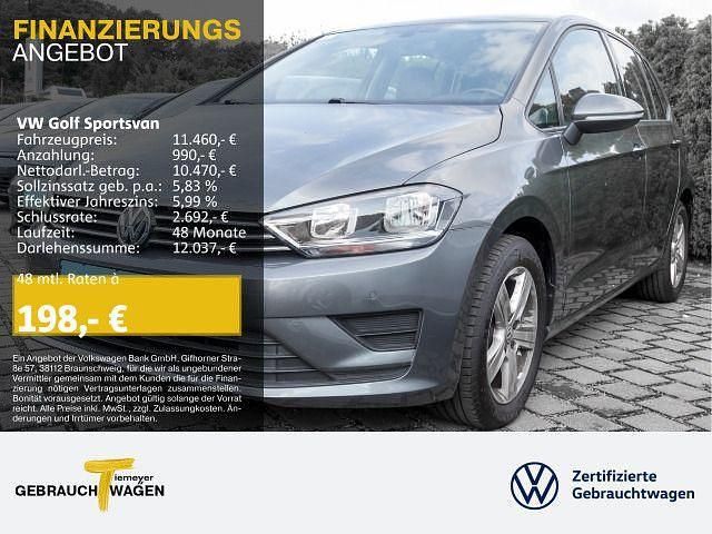 Grau Gebraucht 2017 VW Golf Sportsvan Comfortline Van / Kleinbus | 11.460 € (Superpreis) - Bild 1/4