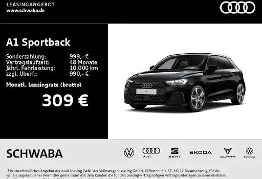 Neu Audi A1 Sportback Sport 116 PS (85 kW) 2026 Schwarz Kleinwagen