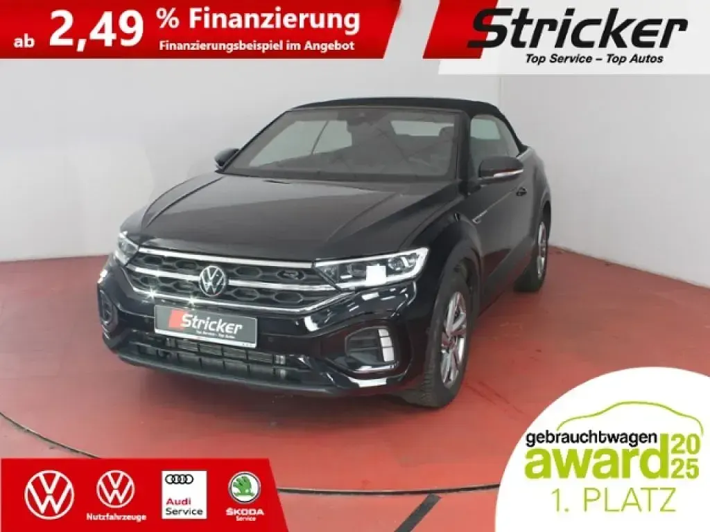 Gebraucht VW T-Roc Cabriolet R-line 150 PS (110 kW) 2025 Deep black perleffekt schwarz (metallic) Cabrio