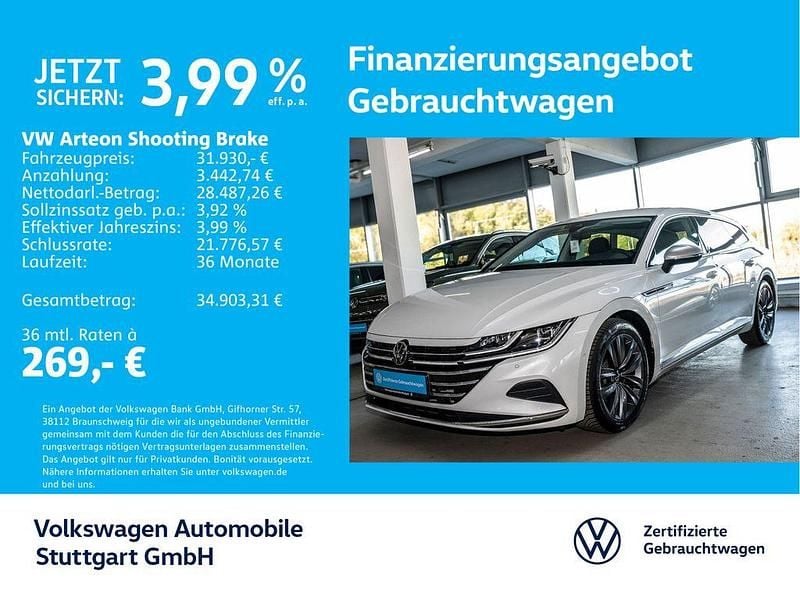 Oryxweiß perlmutteffekt Gebraucht 2025 VW Arteon Elegance Kombi | 31.930 € (Superpreis) - Bild 1/4