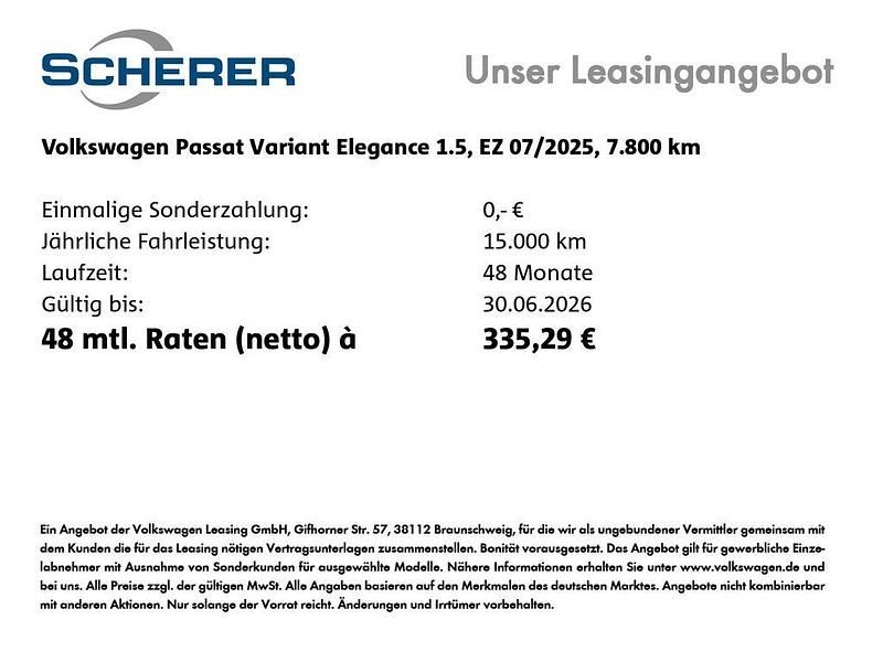 Gebraucht VW Passat Elegance 150 PS (110 kW) 2025 Chilirot metallic (metallic) Kombi