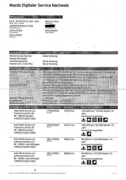 Gebraucht Mazda CX-3 150 PS (110 kW) 2018 Grau SUV