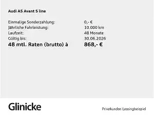 Neu Audi A5 S-Line 367 PS (269 kW) 2025 Schwarz (mythosschwarz metallic) Kombi