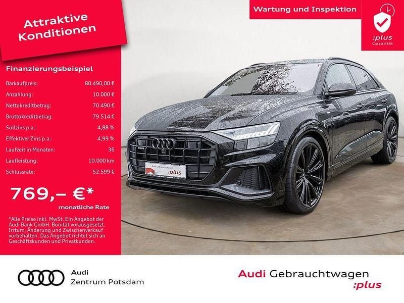Mythosschwarz Gebraucht 2022 Audi Q8 S-Line SUV | 80.490 € - Bild 1/4