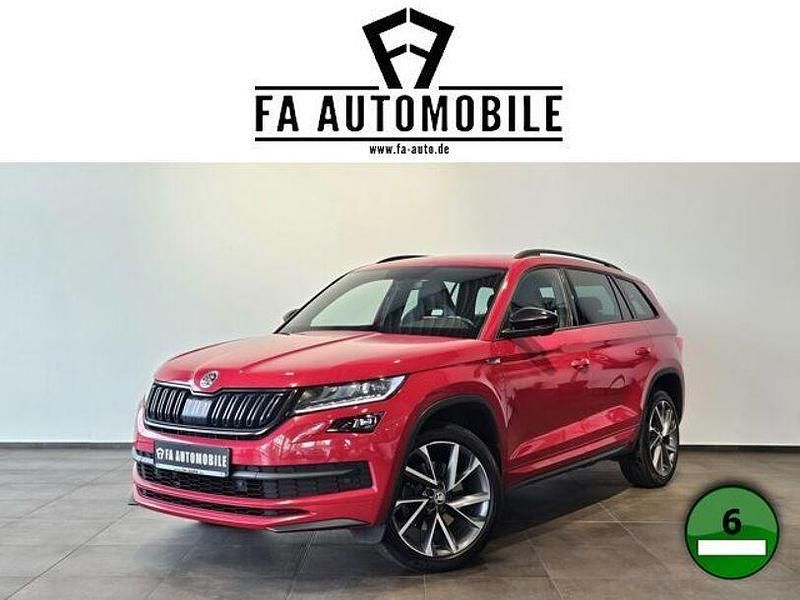 Velvetrot metallic (metallic) Gebraucht 2020 Skoda Kodiaq SportLine SUV | 23.940 € (Teuer) - Bild 1/4