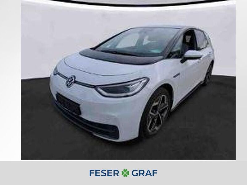 Gletscherweiß metallic schwarz Gebraucht 2021 VW ID.3 Pro Performance Kleinwagen | 21.950 € (Fairer Preis) - Bild 1/4