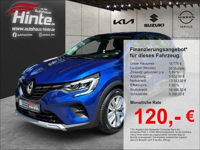 Blau Gebraucht 2020 Renault Captur Experience SUV | 18.775 € (Fairer Preis) - Bild 1/2