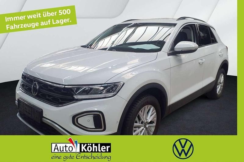 Pure white / titanschwarz Gebraucht 2025 VW T-Roc Life SUV | 21.420 € (Superpreis) - Bild 1/3