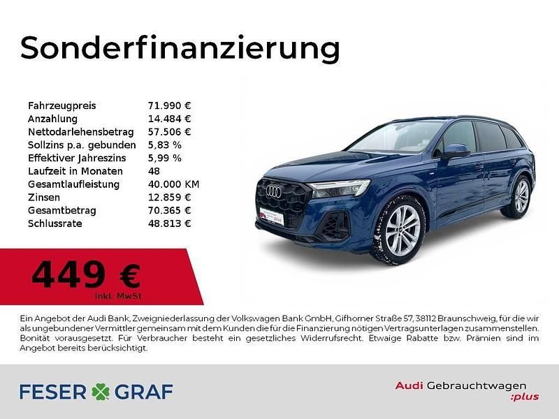 Gebraucht Audi Q7 S-Line 340 PS (250 kW) 2025 Ascariblau metallic SUV