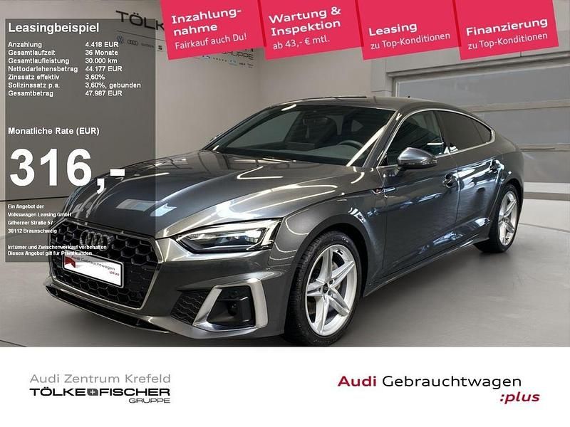 Daytonagrau perleffekt Gebraucht 2024 Audi A5 Sportback S-Line Limousine | 44.177 € (Fairer Preis) - Bild 1/4