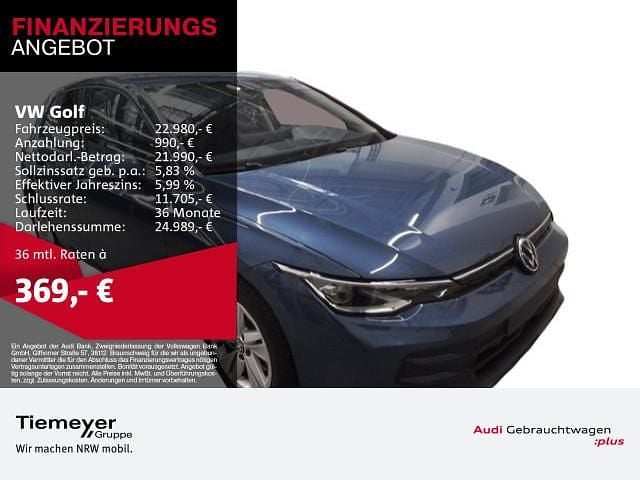 Anemonenblau metallic Gebraucht 2024 VW Golf VIII Life Limousine | 22.980 € (Guter Preis) - Bild 1/4