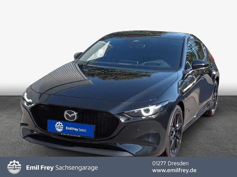 Jet black metallic Neu 2024 Mazda 3 Exclusive-Line Kleinwagen | 29.900 € (Guter Preis) - Bild 1/4