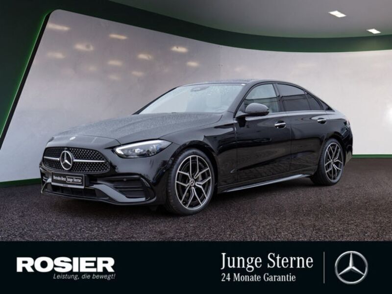 Schwarz / obsidianschwarz (metallic) Gebraucht 2023 Mercedes C300 AMG Limousine | 54.390 € (Teuer) - Bild 1/2