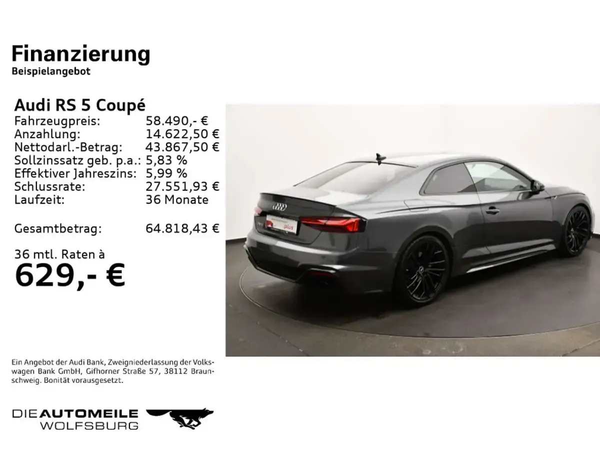 Gebraucht Audi RS5 Comfort 450 PS (330 kW) 2022 Daytonagrau perleffekt (metallic) Coupé
