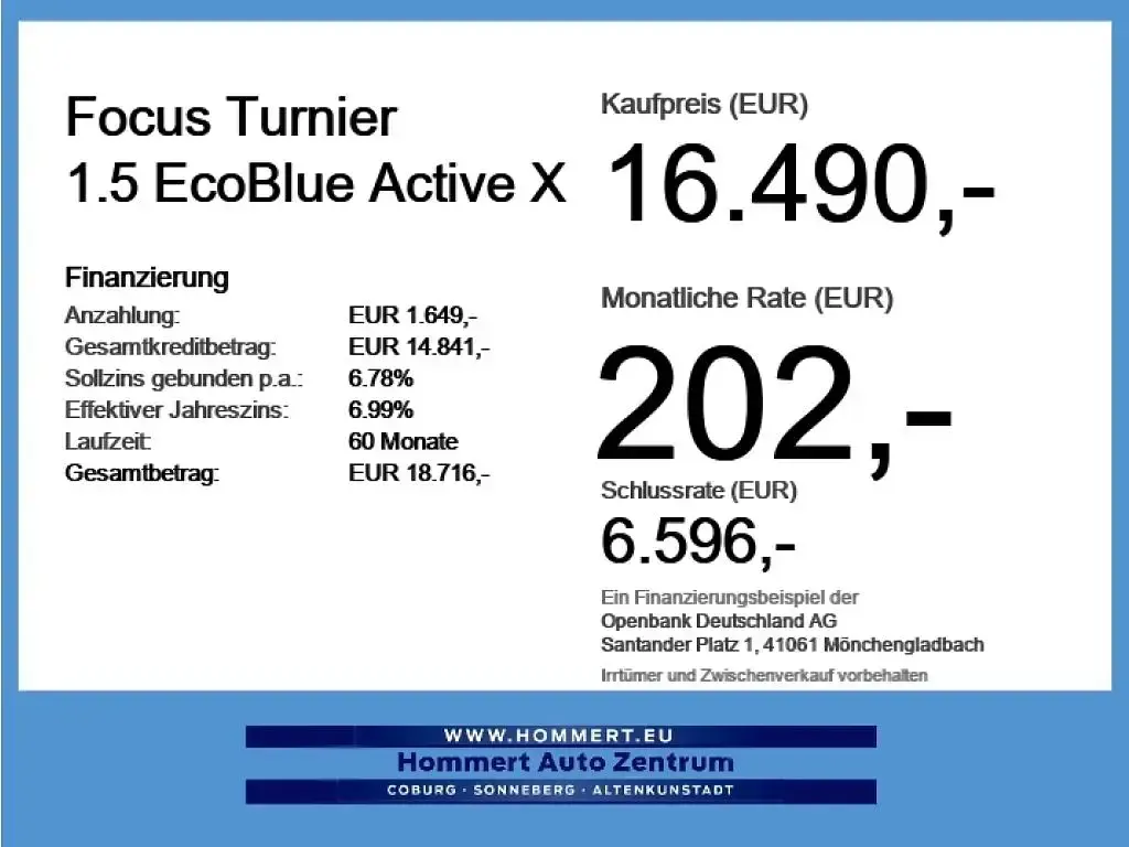 Gebraucht Ford Focus 116 PS (85 kW) 2023 Frostweiß (metallic) Kombi