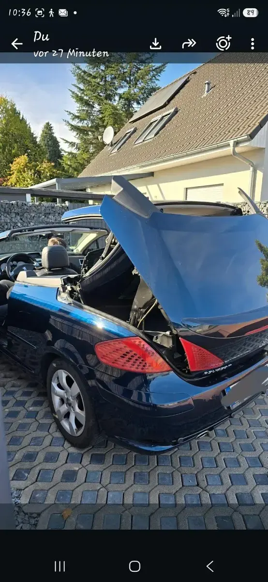 Gebraucht Peugeot 307 CC 108 PS (79 kW) 2007 Blau Cabrio