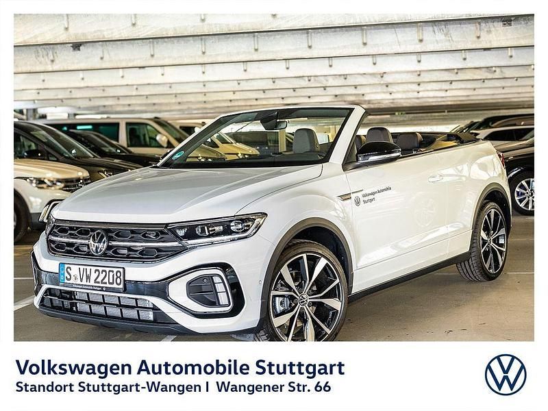 Pure white schwarz Gebraucht 2025 VW T-Roc Cabriolet R-line Cabrio | 42.990 € (Teuer) - Bild 1/4