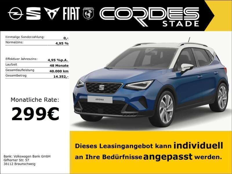Saphire blau metallic/ weiß Neu 2025 Seat Arona FR SUV | 30.800 € (Etwas zu teuer) - Bild 1/4