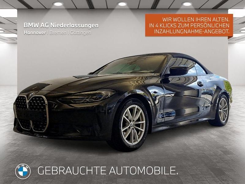 Schwarz Gebraucht 2021 BMW 420 Sport Line Cabrio | 35.909 € (Fairer Preis) - Bild 1/4