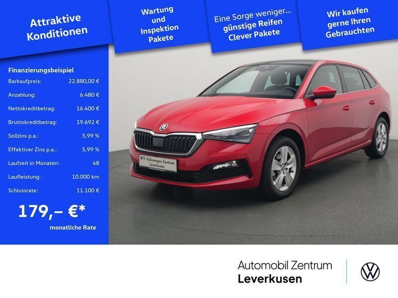 Rot / velvet rot (metallic) Gebraucht 2023 Skoda Scala Kleinwagen | 23.980 € (Fairer Preis) - Bild 1/4