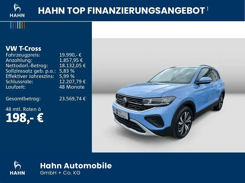 Gebraucht VW T-Cross Life 116 PS (85 kW) 2024 Clear blue metallic SUV
