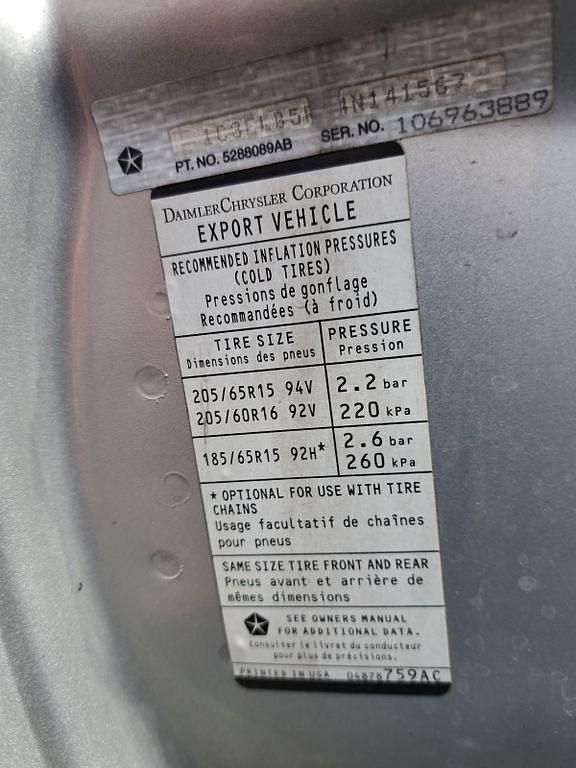 Gebraucht Chrysler Sebring Cabriolet 203 PS (149 kW) 2003 Silber Cabrio