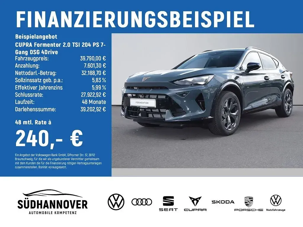 Nouvelle Cupra Formentor 333 ch (244 kW) 2026 Bleue SUV