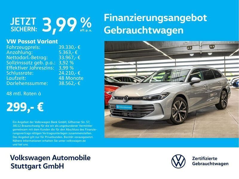 Oyster silver metallic Gebraucht 2024 VW Passat Business Kombi | 39.330 € - Bild 1/3