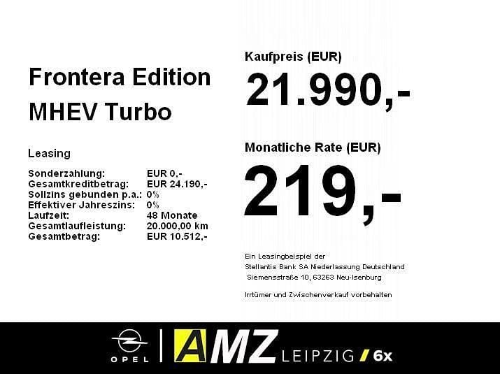 Neu Opel Frontera Edition 110 PS (80 kW) 2026 Kanyon orange SUV